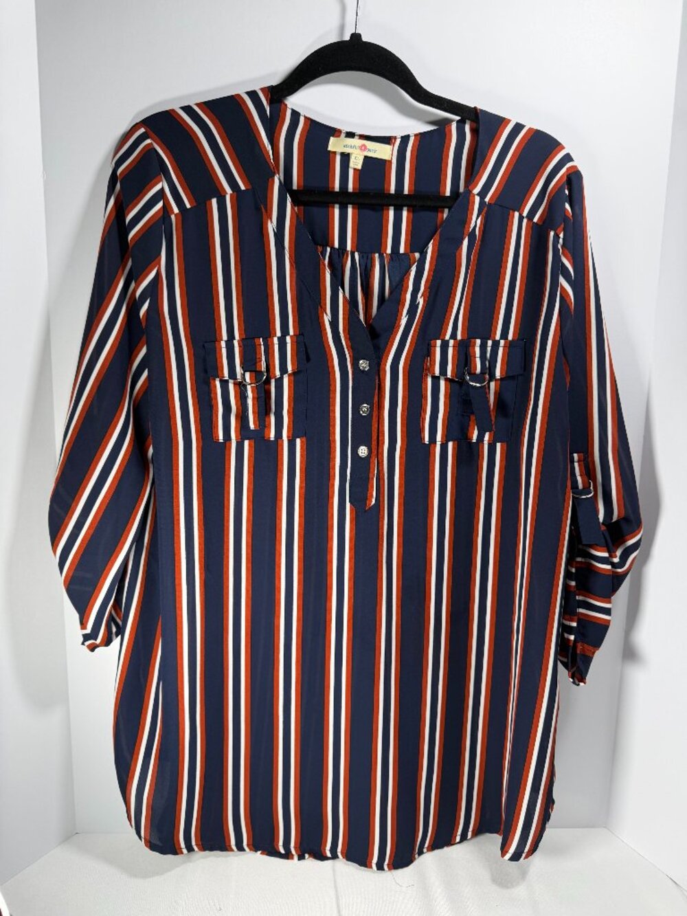 Wishful Park Striped Utility Blouse